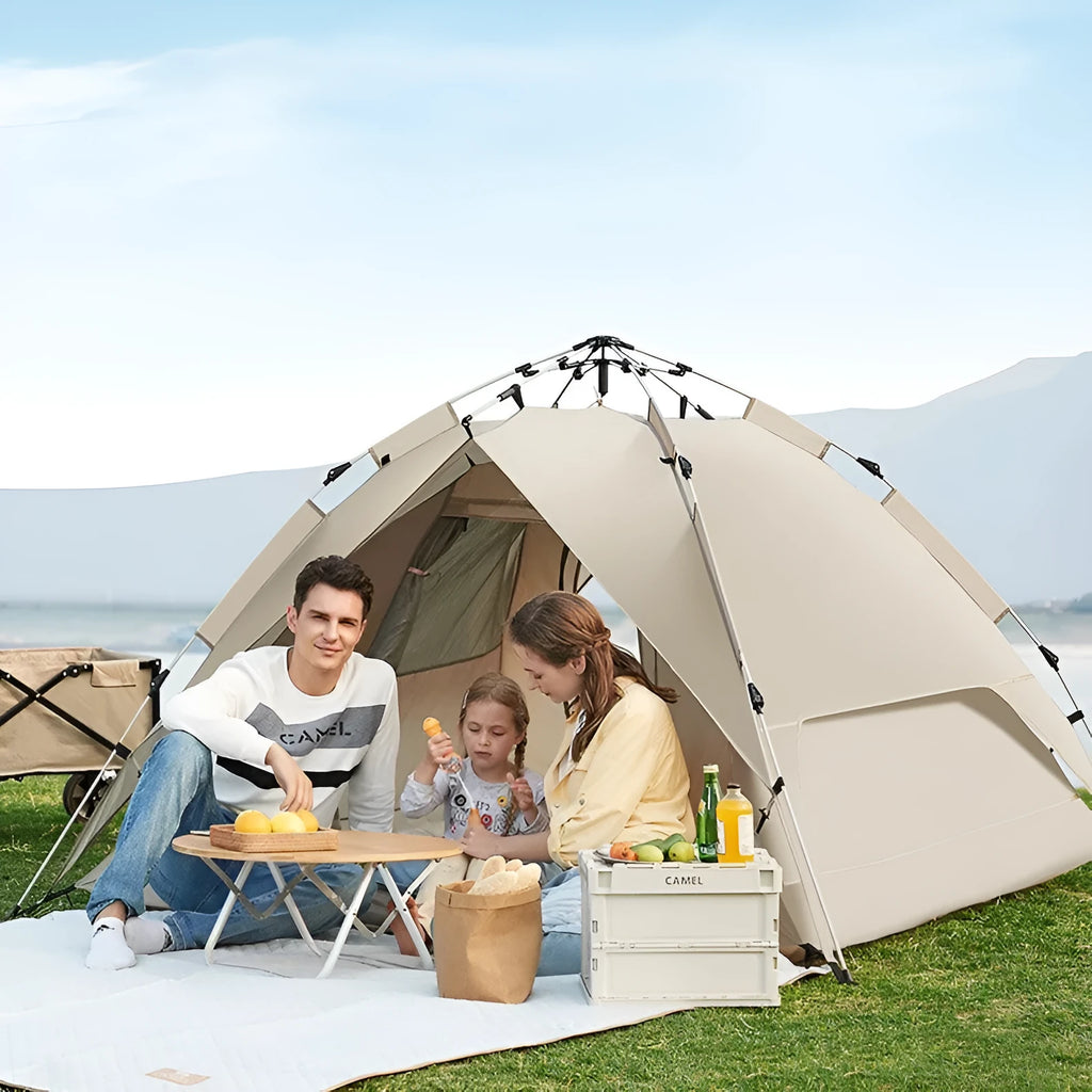 Pop-up outdoor tent double layer Oxford cloth automatic open waterproof camping 230x200x145cm 3-4 person
