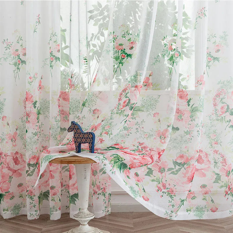 Polyester mesh curtain in beige, light transmission, bedroom window, modern simplicity style