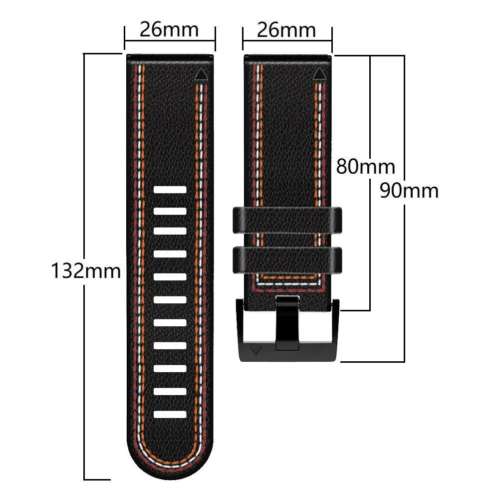 Silicone quick release watchband for Garmin Fenix watch in four colour options