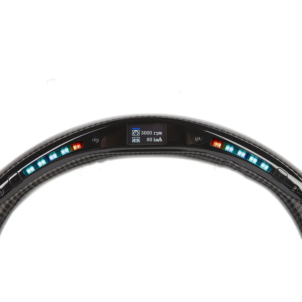 Black carbon fibre LED intelligent sports steering wheel for BMW X3 X5 models