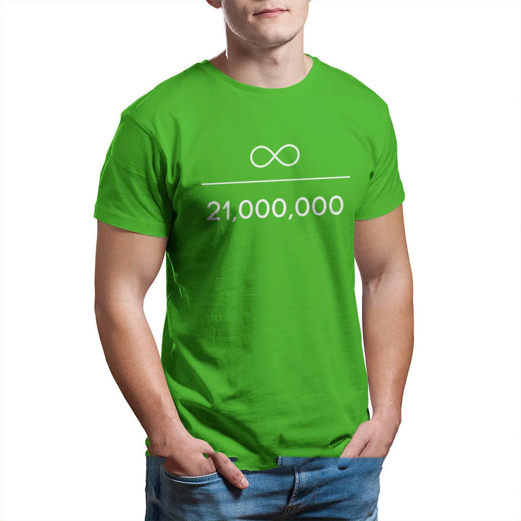 Men's black long sleeve high collar velvet thickened T-shirt with Bitcoin Infinity Divided By Million Unique print, super slim fit