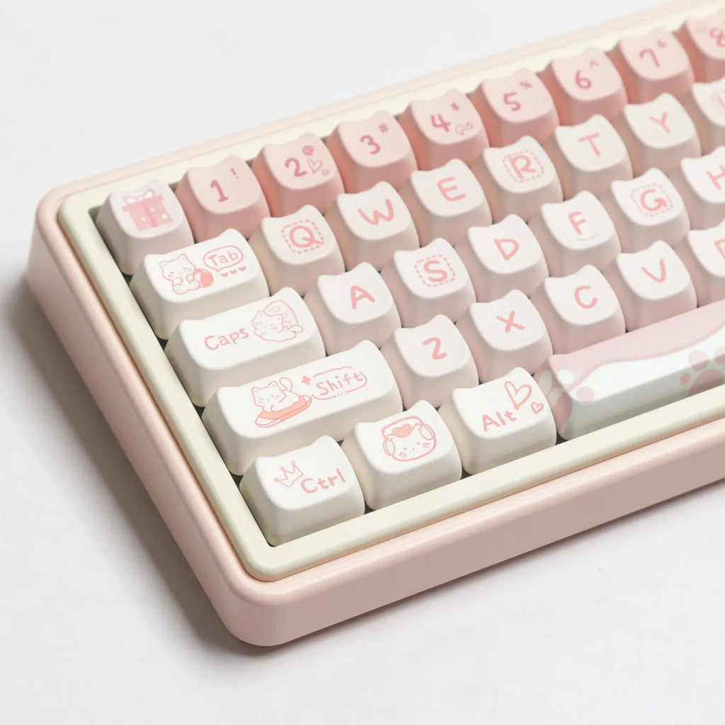 Full set PBT sublimation keycaps for mechanical keyboard replacement with over 98 keys