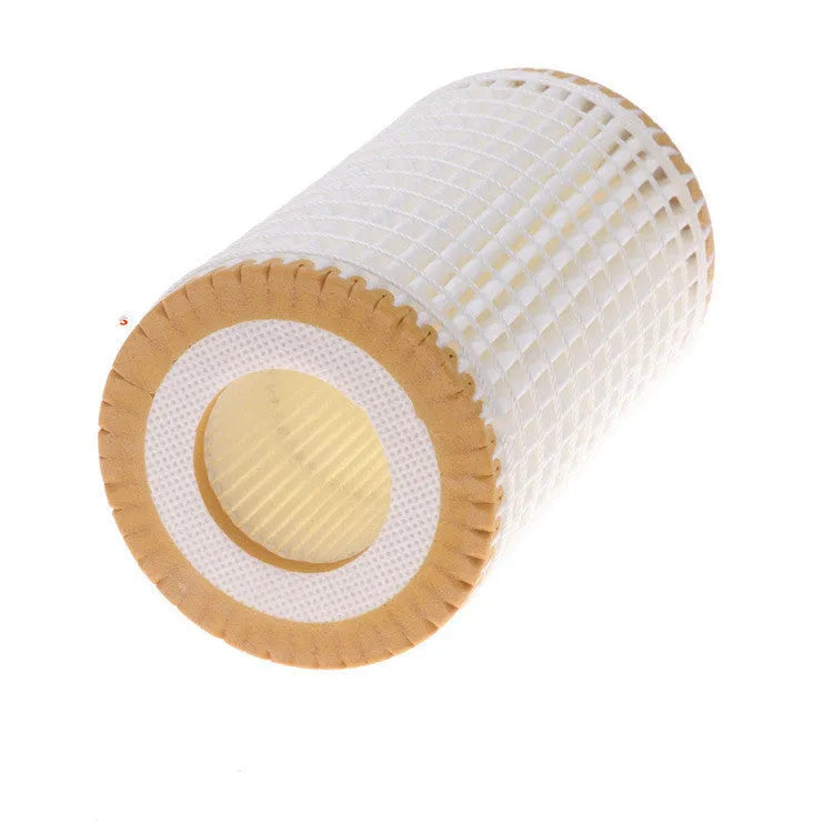 HU718 5X oil filter with wire wound element for lubricating oil systems, showing 10mm connections.