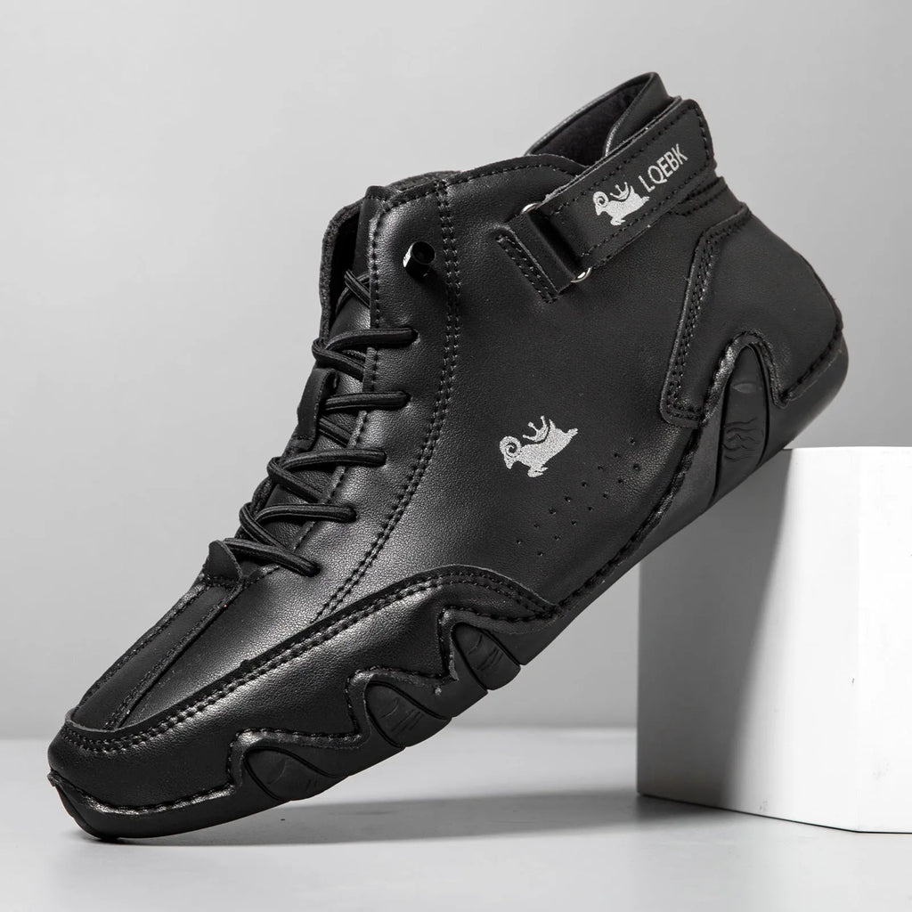 Men's high-top casual Martin boots with microfiber upper and rubber sole in multiple colour options