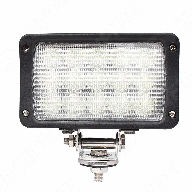 Black 45W LED car spotlight headlight with aluminium alloy shell and PC panel lens