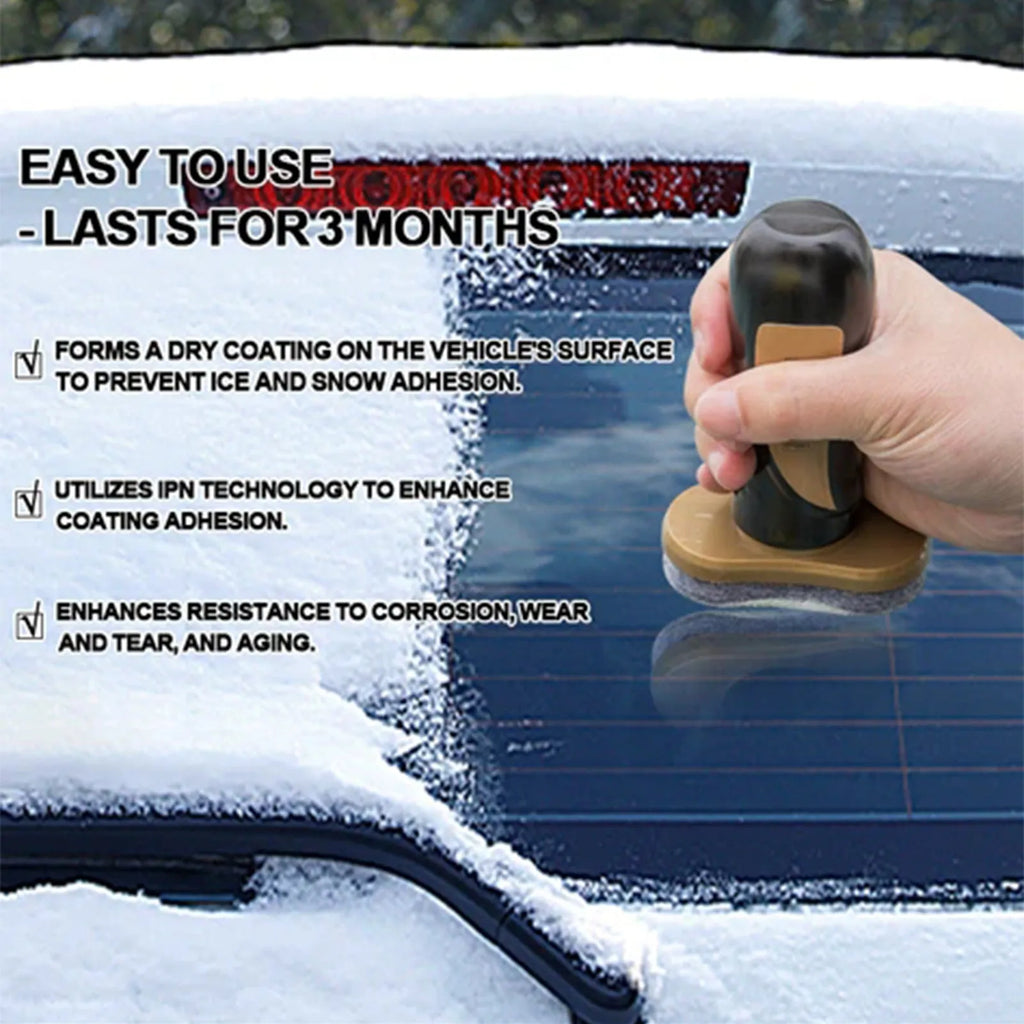 Hydrophobic nano coating car snow brush made from white PE plastic