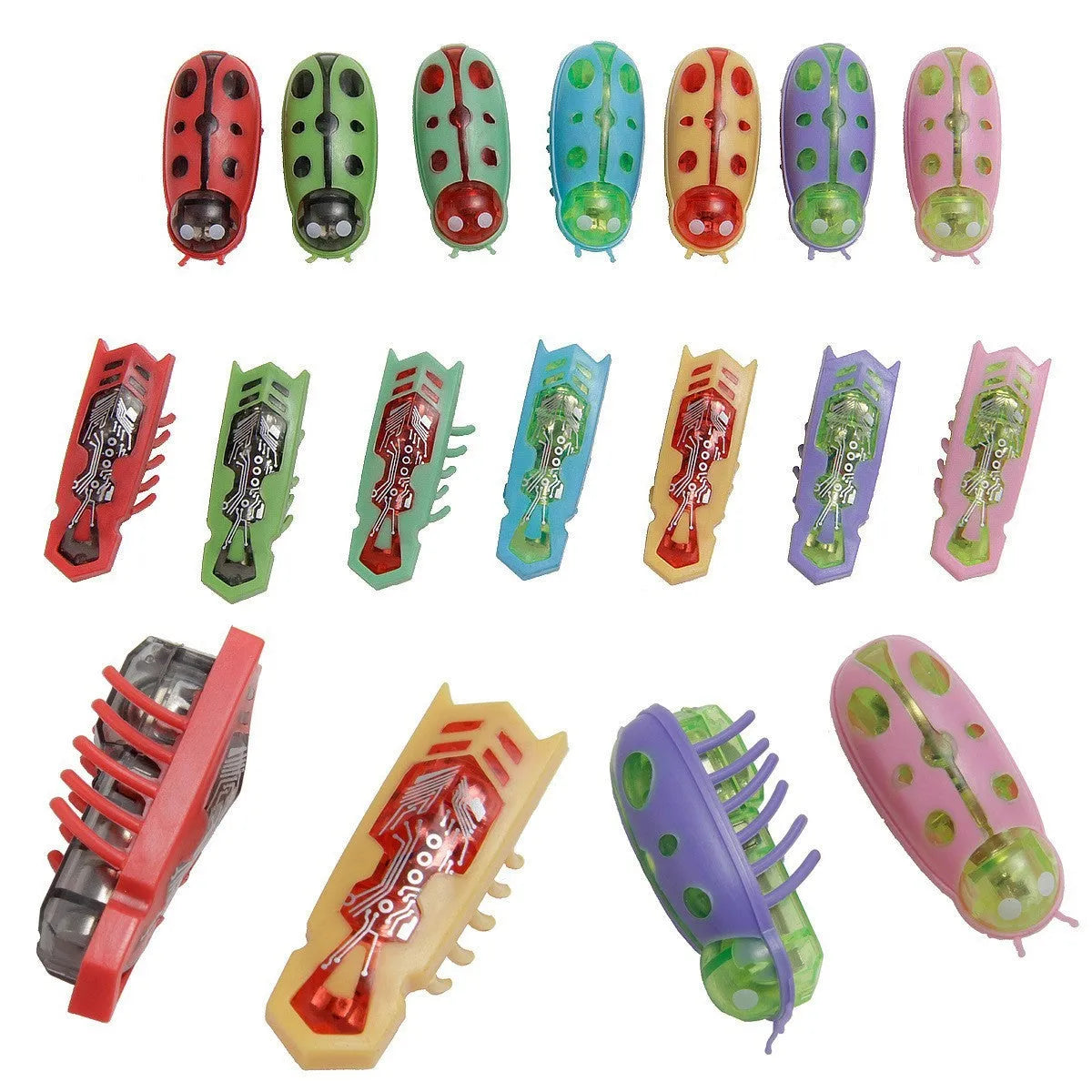 Miniature electric jumping insect cat teaser toy in plastic worm shape with nano vibrating motion