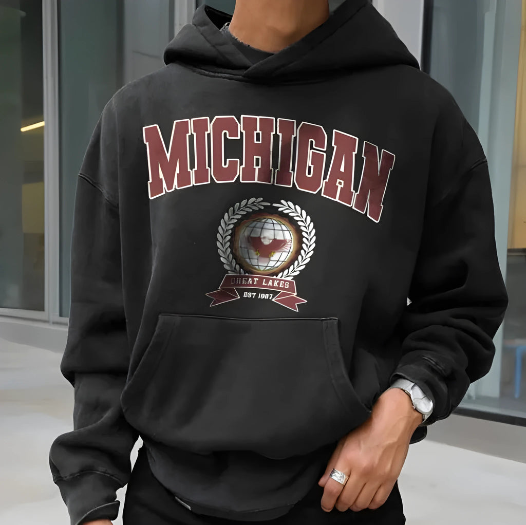Unisex hooded sweater in hedging style, 95% polyester fibre, Asian sizes S-5XL, colour as shown