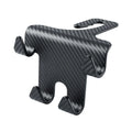 Black ABS car hook bracket with integrated mobile phone holder for rear seat organisation