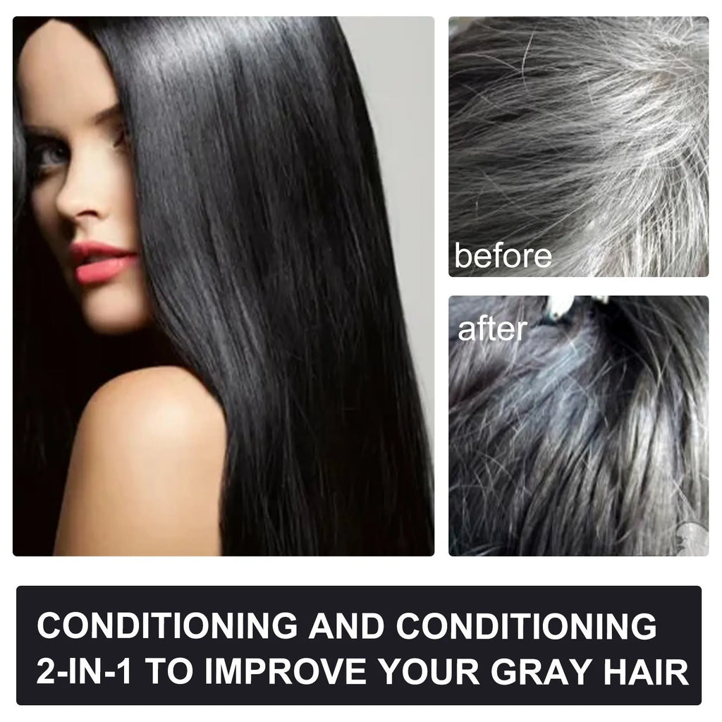 Boxed 100ml bottle of Polygonum Multiflorum Shampoo for hair colour restoration.