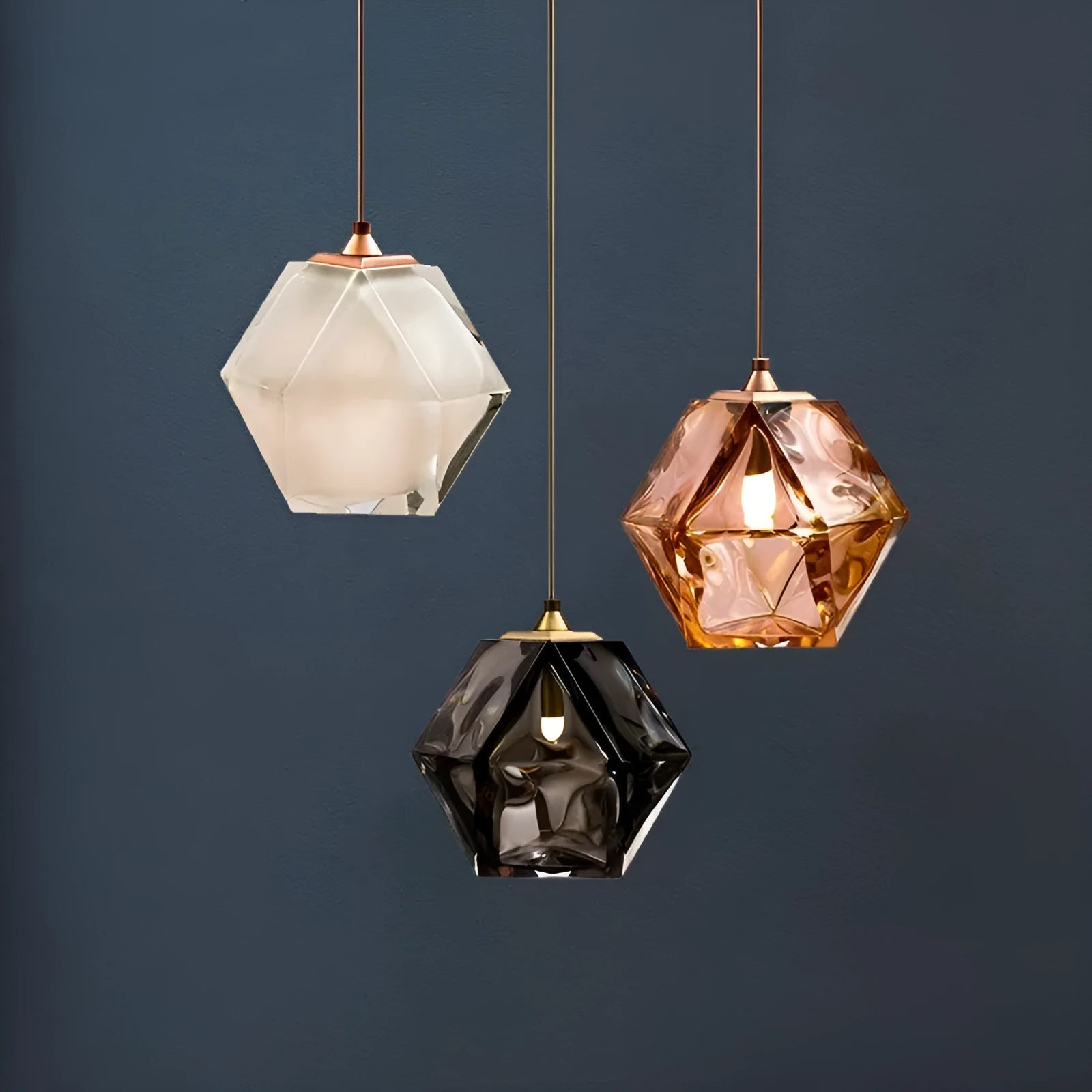 Nordic minimalist glass chandelier with white shade for restaurant entrance home lighting 220V