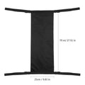 Black cylindrical wheelchair pannier bag for oxygen cylinder storage during travel