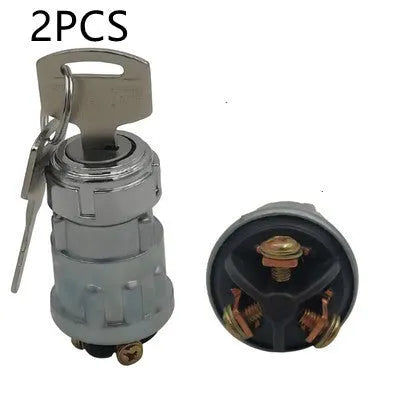 Copper car ignition lock with key for trucks and agricultural vehicles