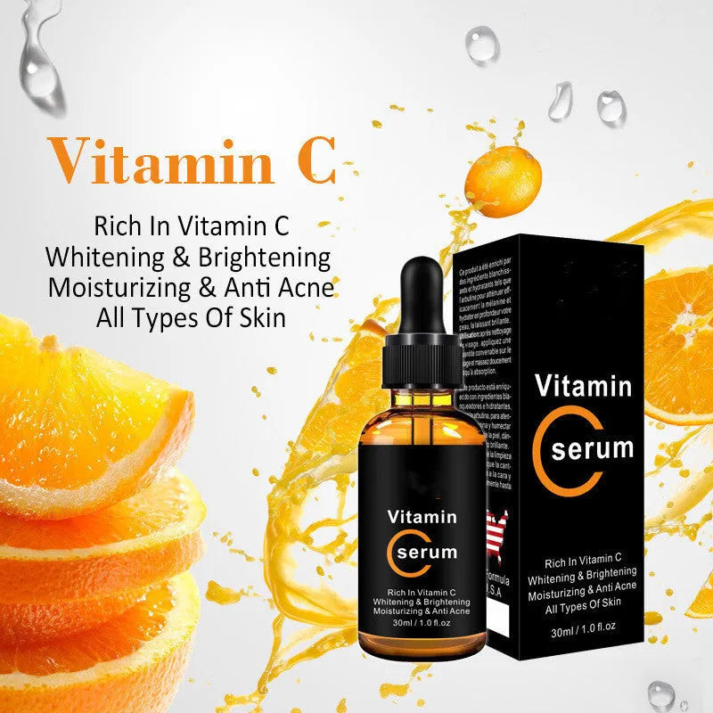 Vitamin C stock solution facial essence 30ml bottle with brightening and moisturising formula for universal skin type