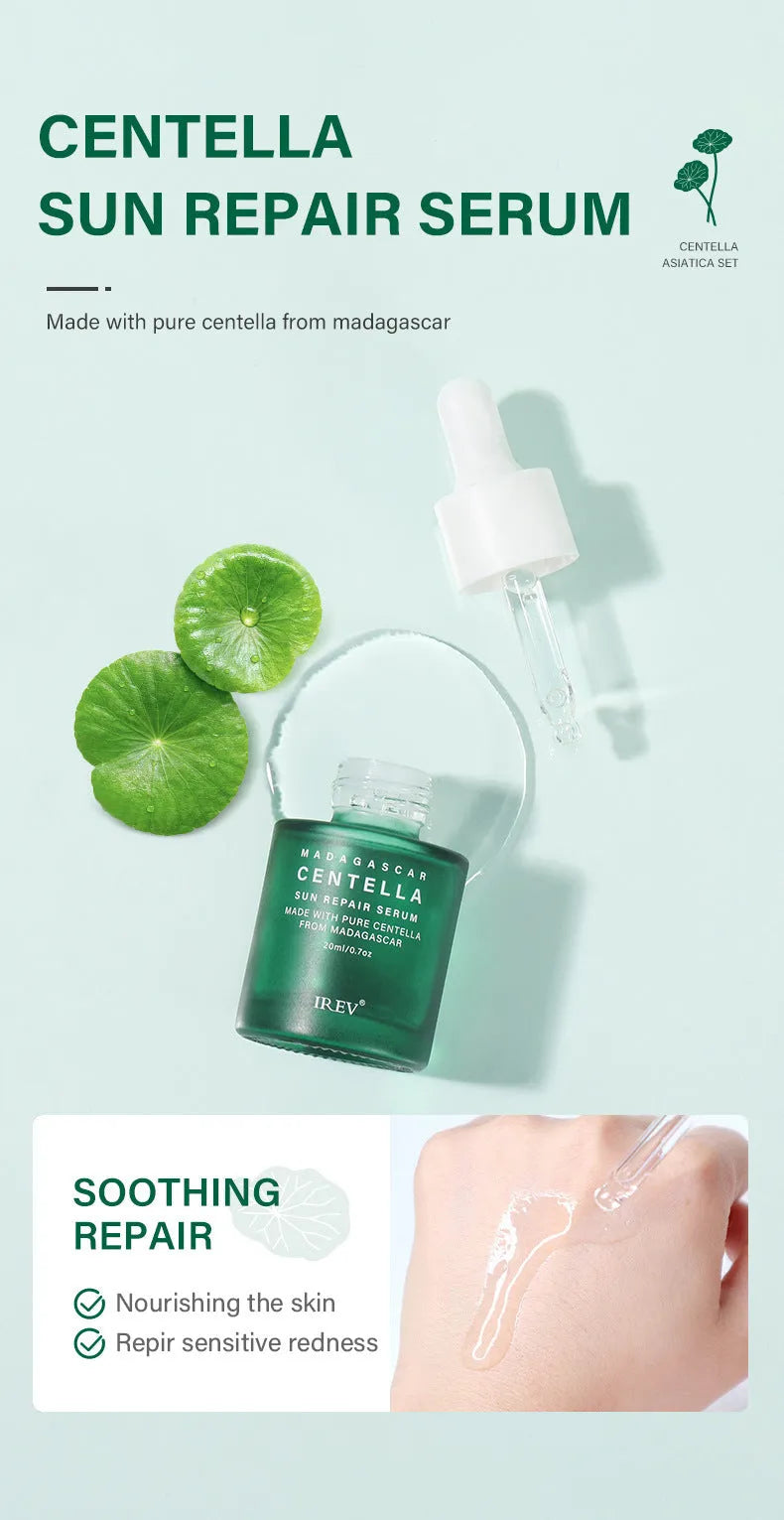 Snow Grass Centella Asiatica Combination Facial Skincare Set with five products cream toner serum mask lotion