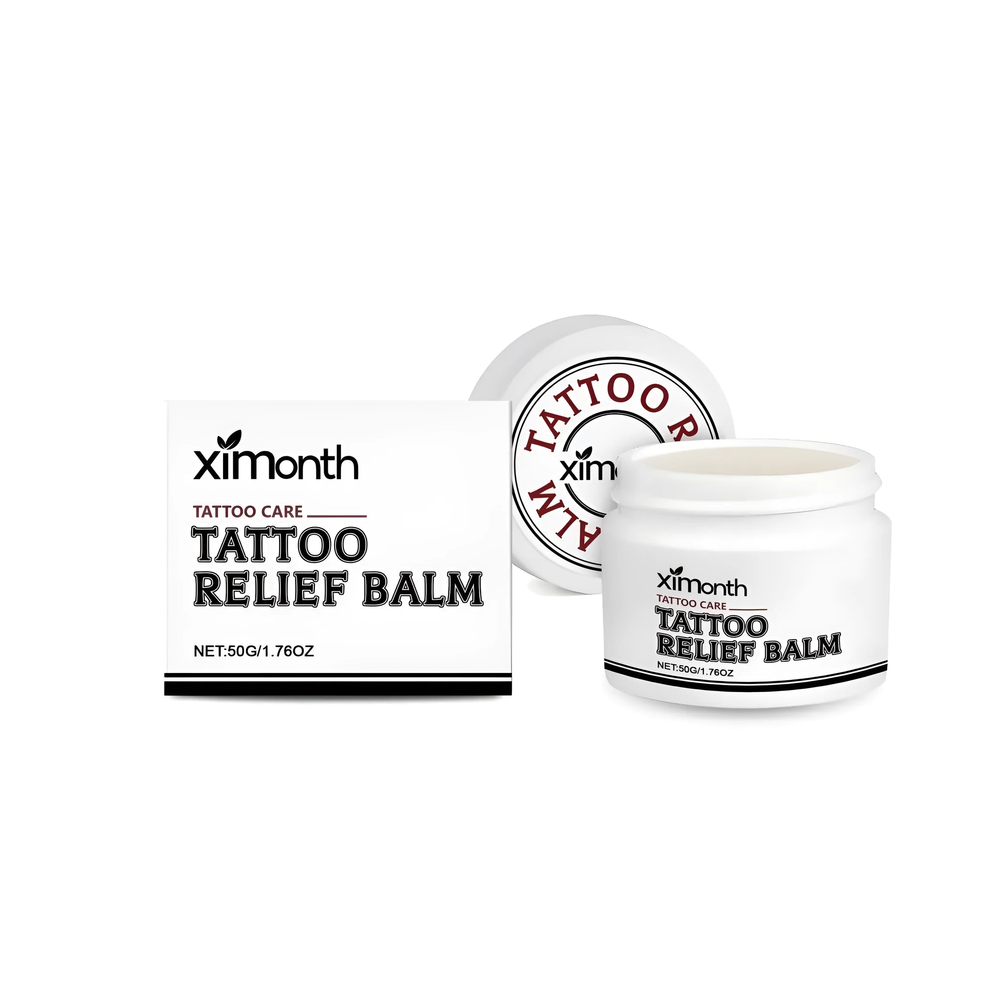 50g tube of tattoo relief cream with shea butter and coconut oil for tattoo aftercare