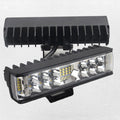 Black aluminium 7-inch LED strip work light with straight line beam pattern