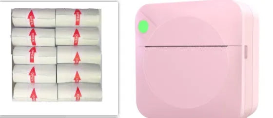 Dictionary pen printer for wrong questions, 200DPI thermal inkless, Bluetooth, 57x25mm paper, blue or pink