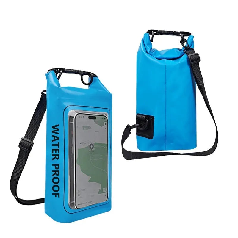 2L waterproof crossbody bag for mobile phone protection during swimming and beach activities