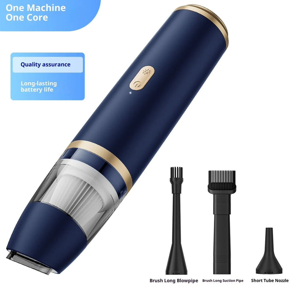 Car handheld vacuum cleaner with 5300pa suction and blowing dual-purpose, cordless charging design, available in black white green colours