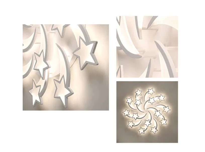 Modern LED ceiling lamp with 9 meteor heads, 220V dimming, for 15-30 square metre rooms