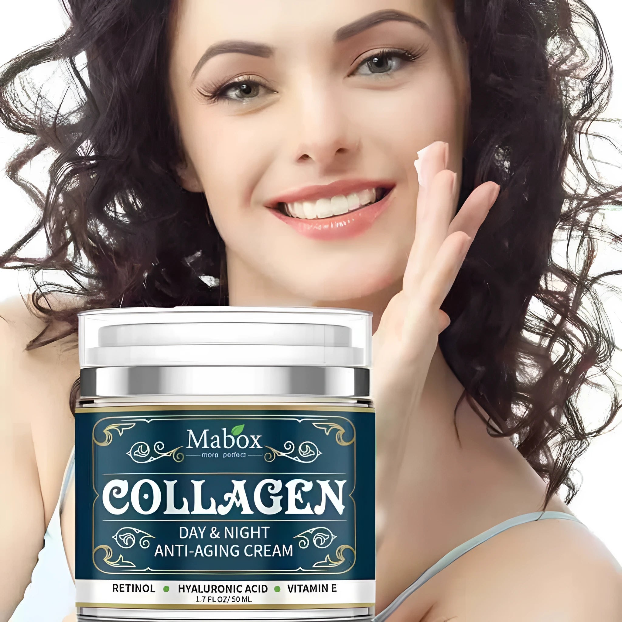 Collagen moisturizing facial cream 50g with SPF10 day and night formula for face and neck care