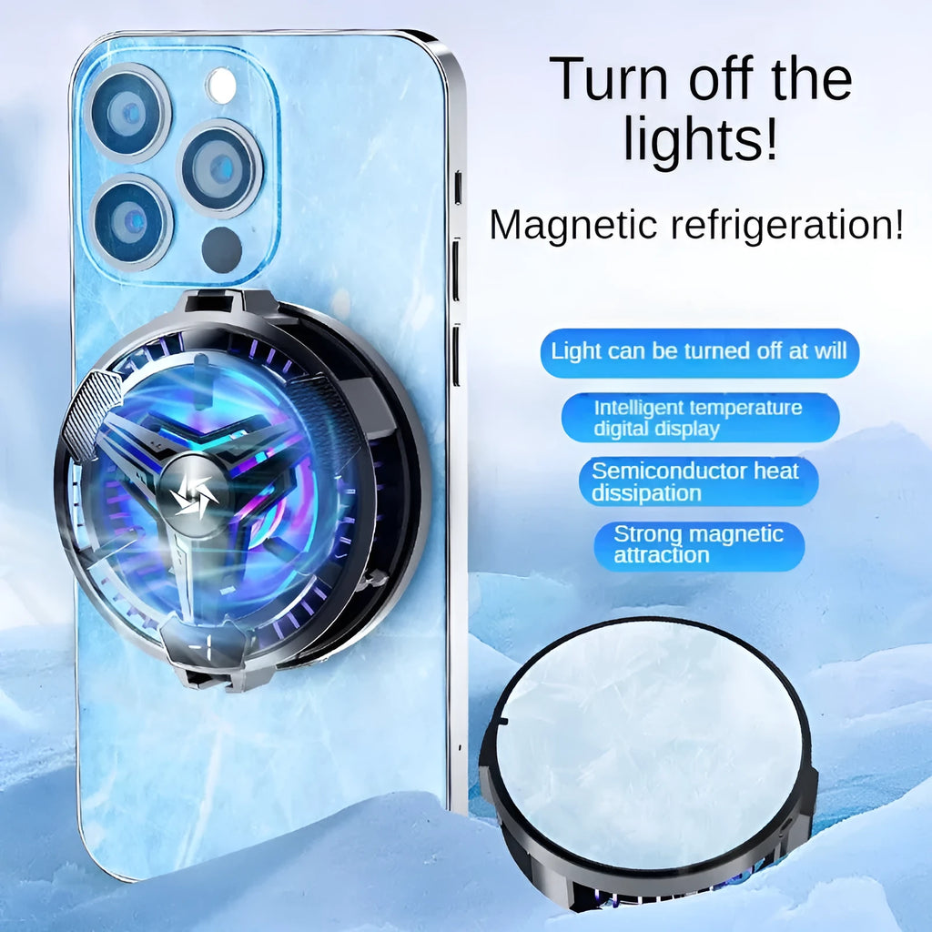Mobile phone semiconductor magnetic radiator 65x65x23mm metal ABS black or transparent with digital display option