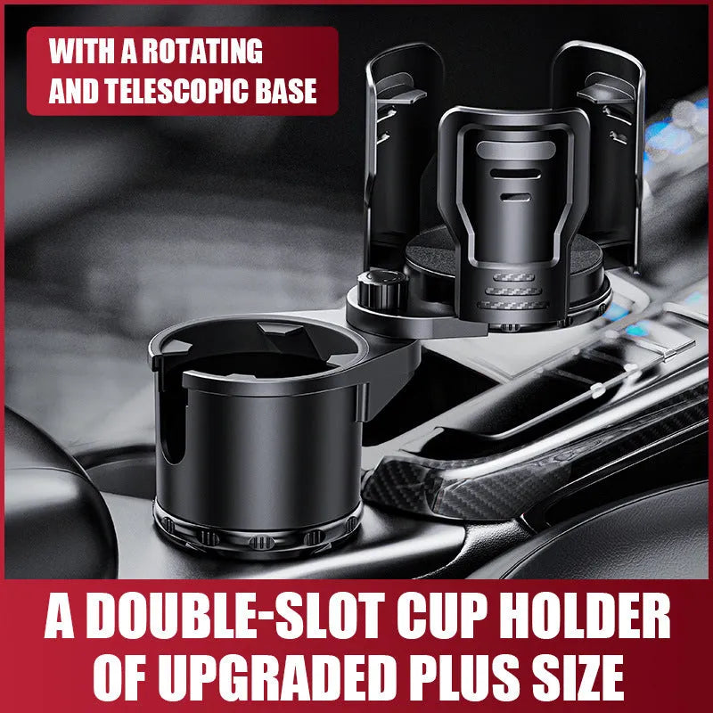 Carbon fibre black ABS car cup holder with two size options for central control cup position