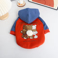 Red cotton dog clothing for small and medium breeds in autumn winter season