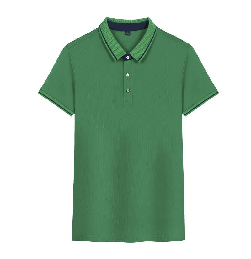 Quick-drying loose fit short sleeve work polo shirt in multiple colour options with asymmetric design