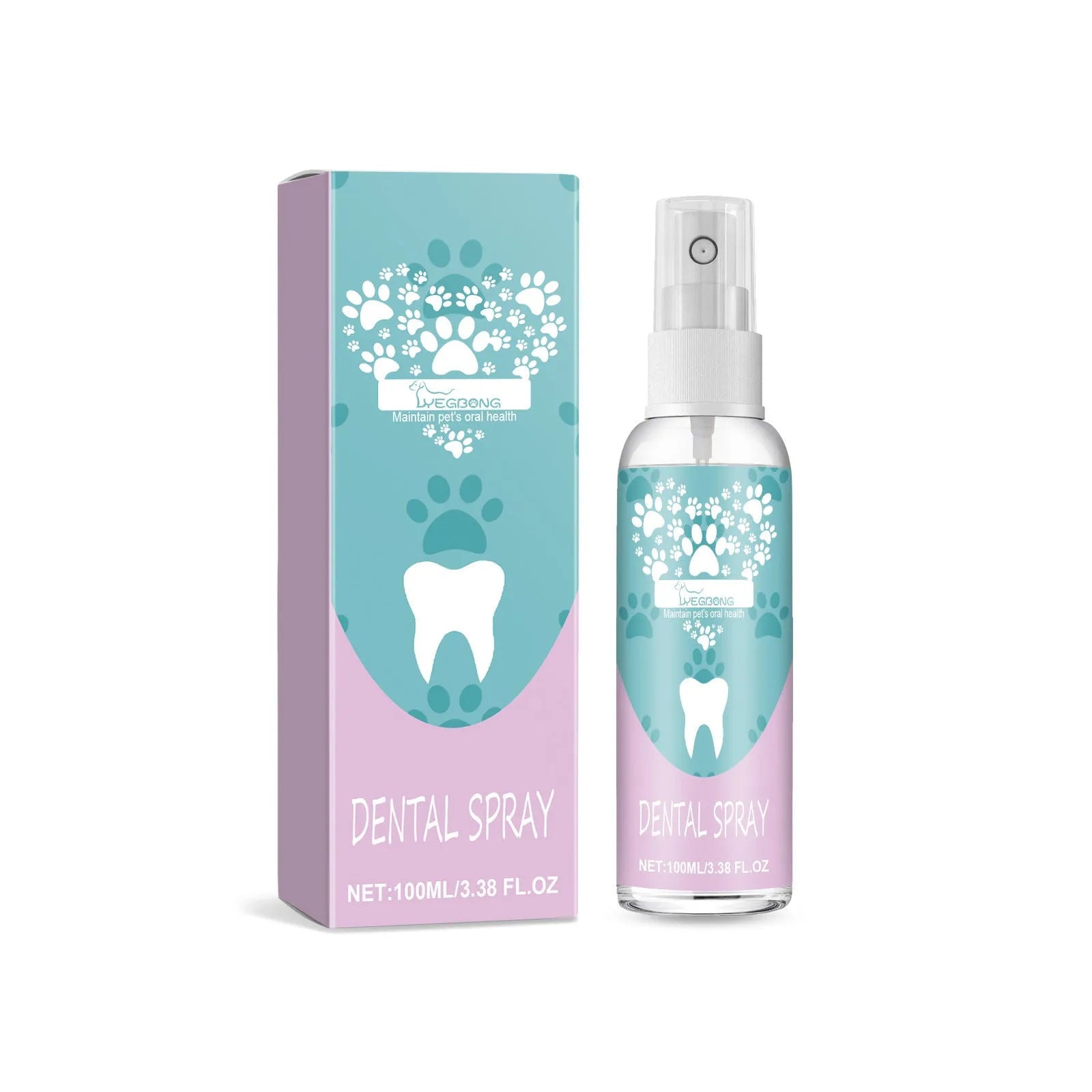 Pet teeth spray 100ml bottle for cleaning dog and cat mouth