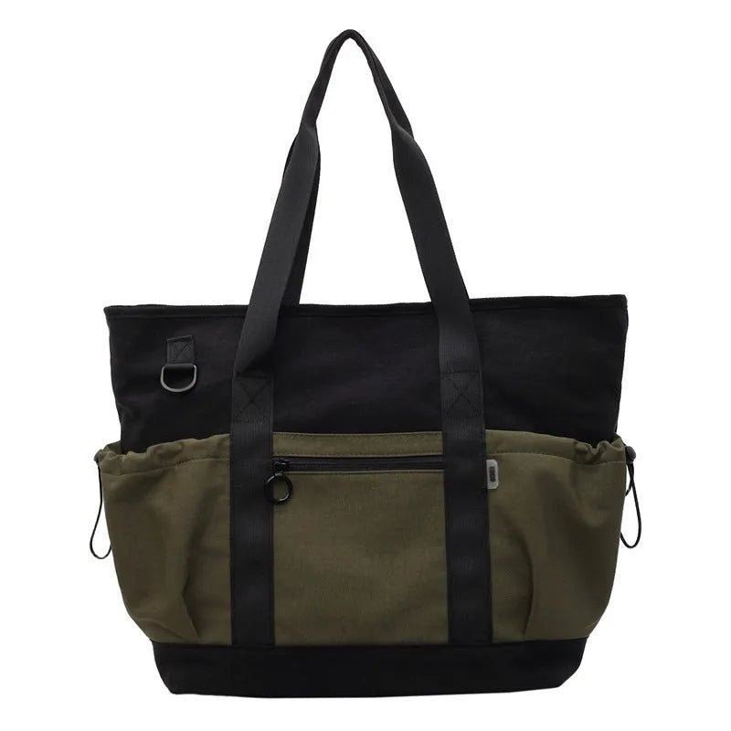 Women's Oxford travel bag in grey with 36-55L capacity and letter pattern