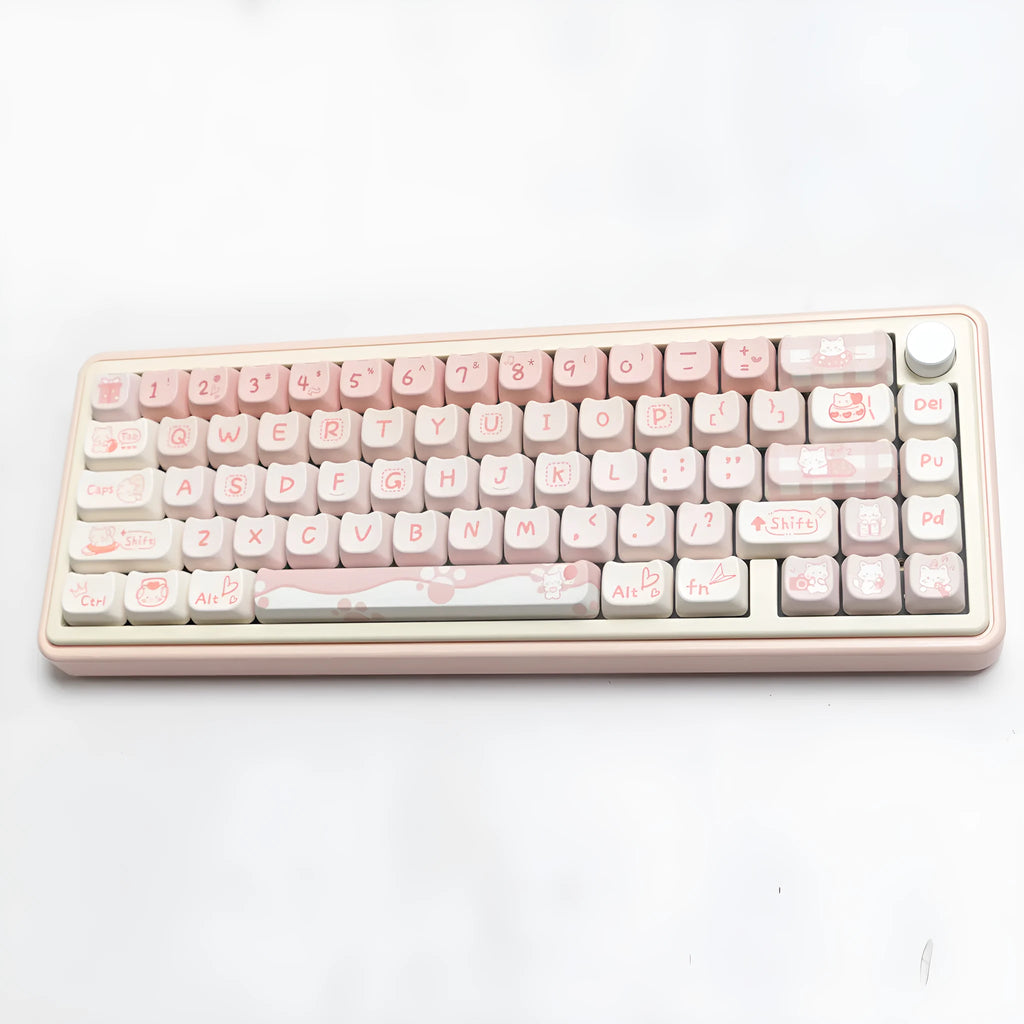 Full set PBT sublimation keycaps for mechanical keyboard replacement with over 98 keys