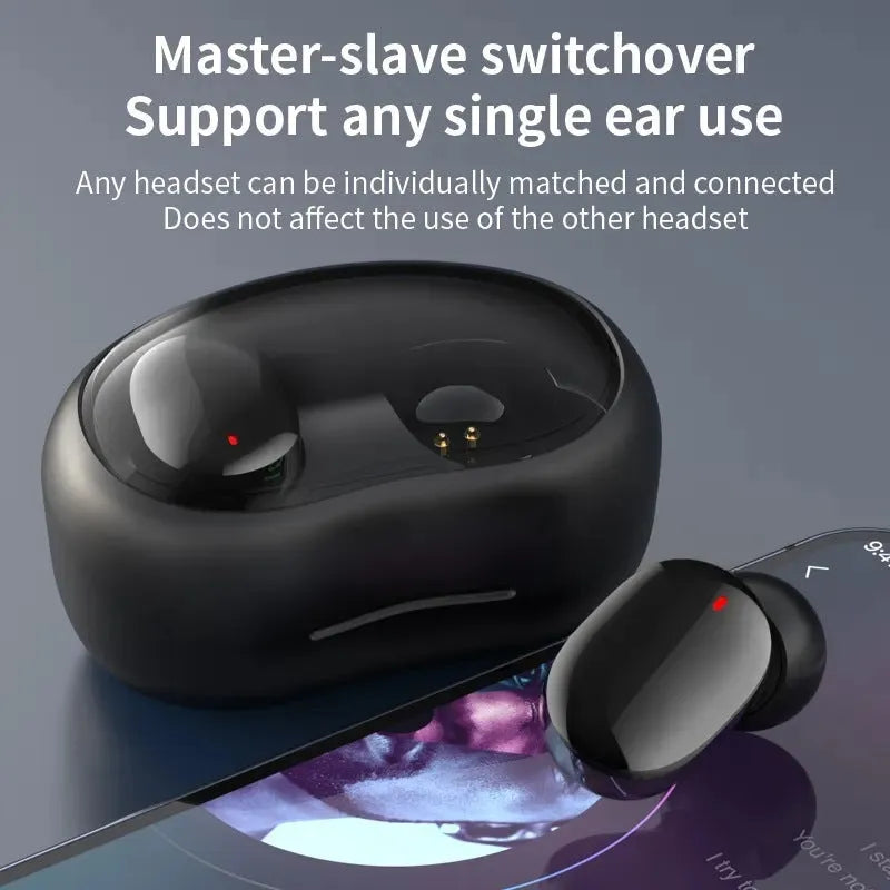 E9S TWS in-ear Bluetooth headset black plastic noise reduction low latency