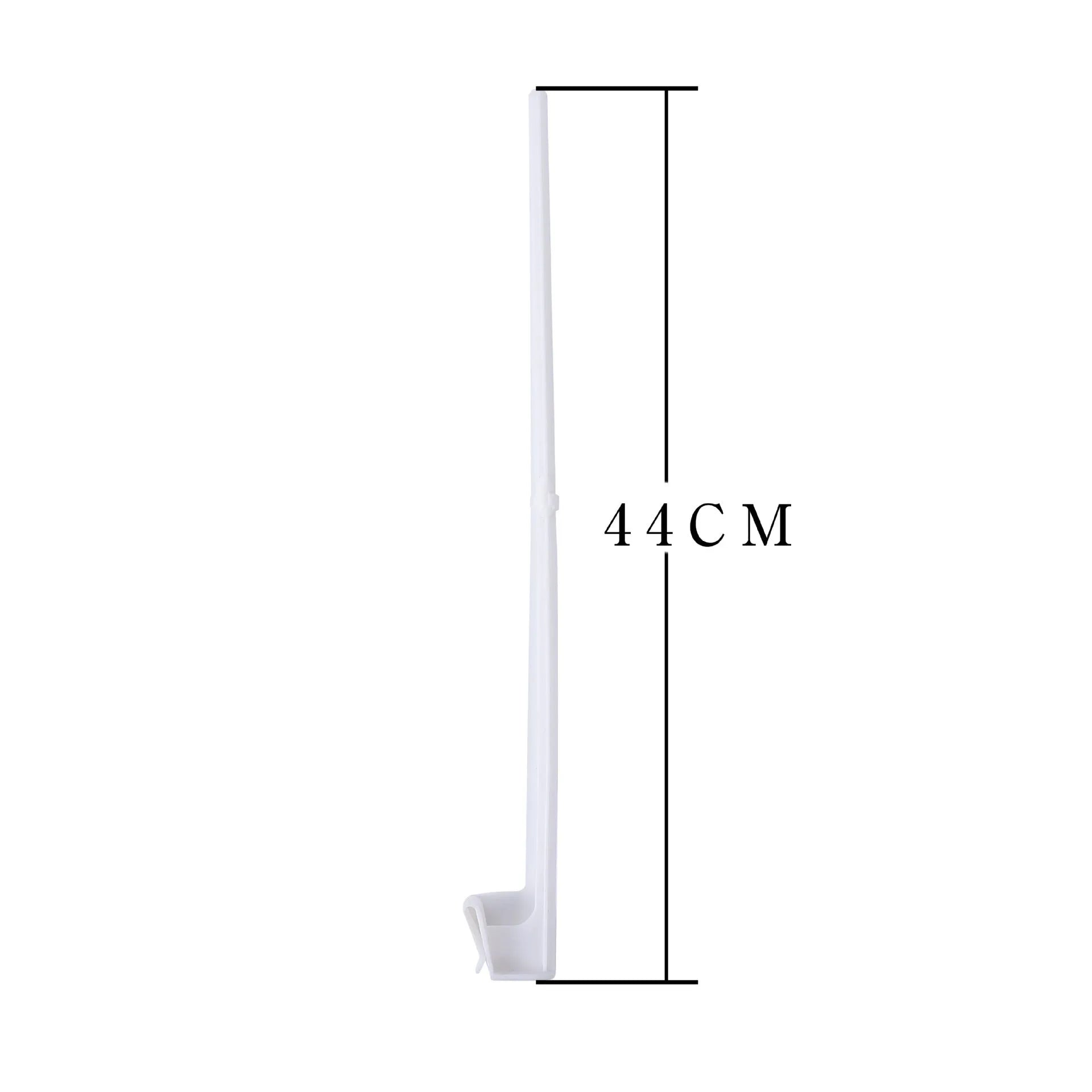 Ten white PP plastic car window flag pole holder clips on a plain background.