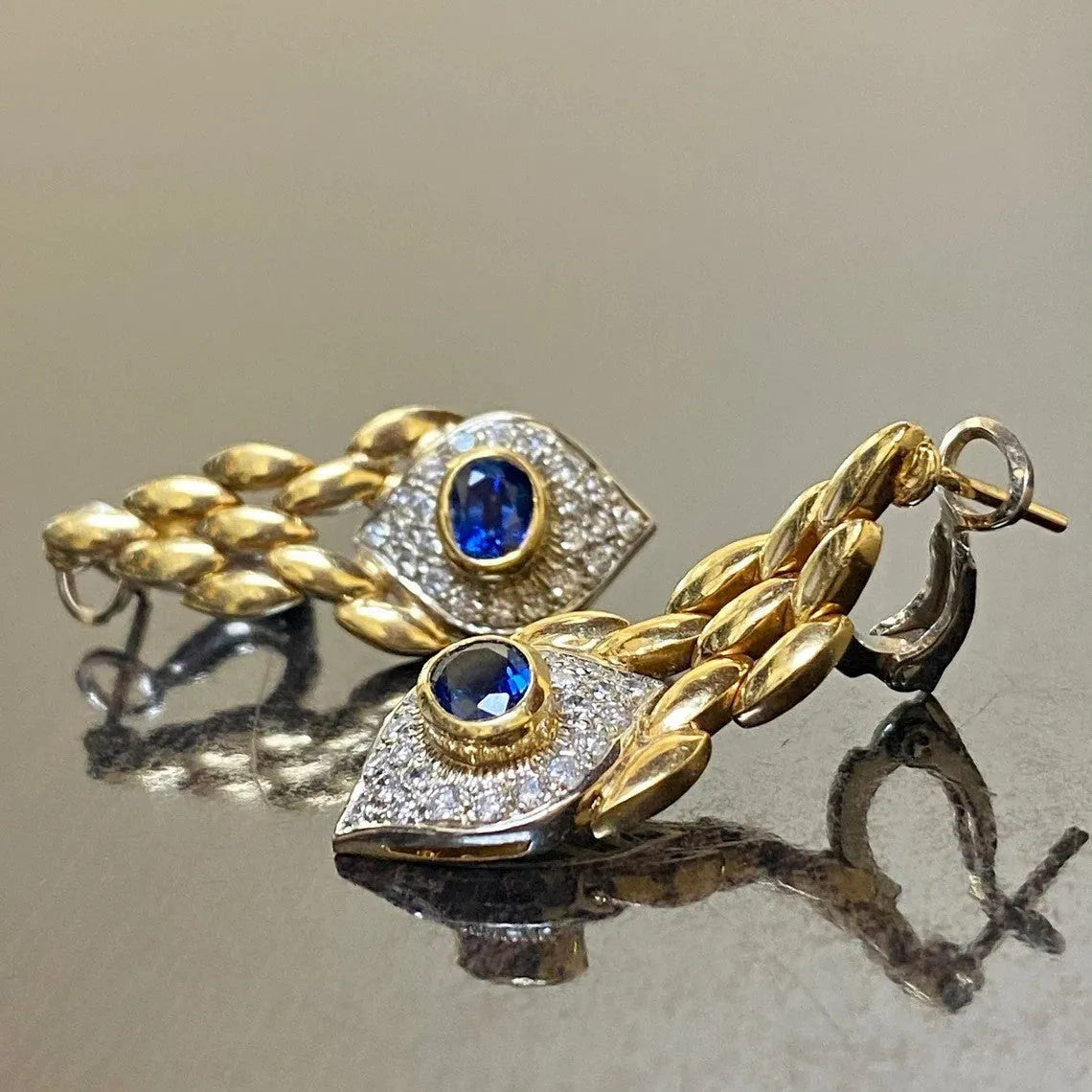 Pair of snake motif earrings for women in imitation gold electroplated alloy, fashion OL style