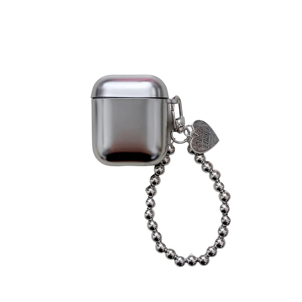 Matte plating TPU protective case for AirPods Bluetooth headphones on a white background.