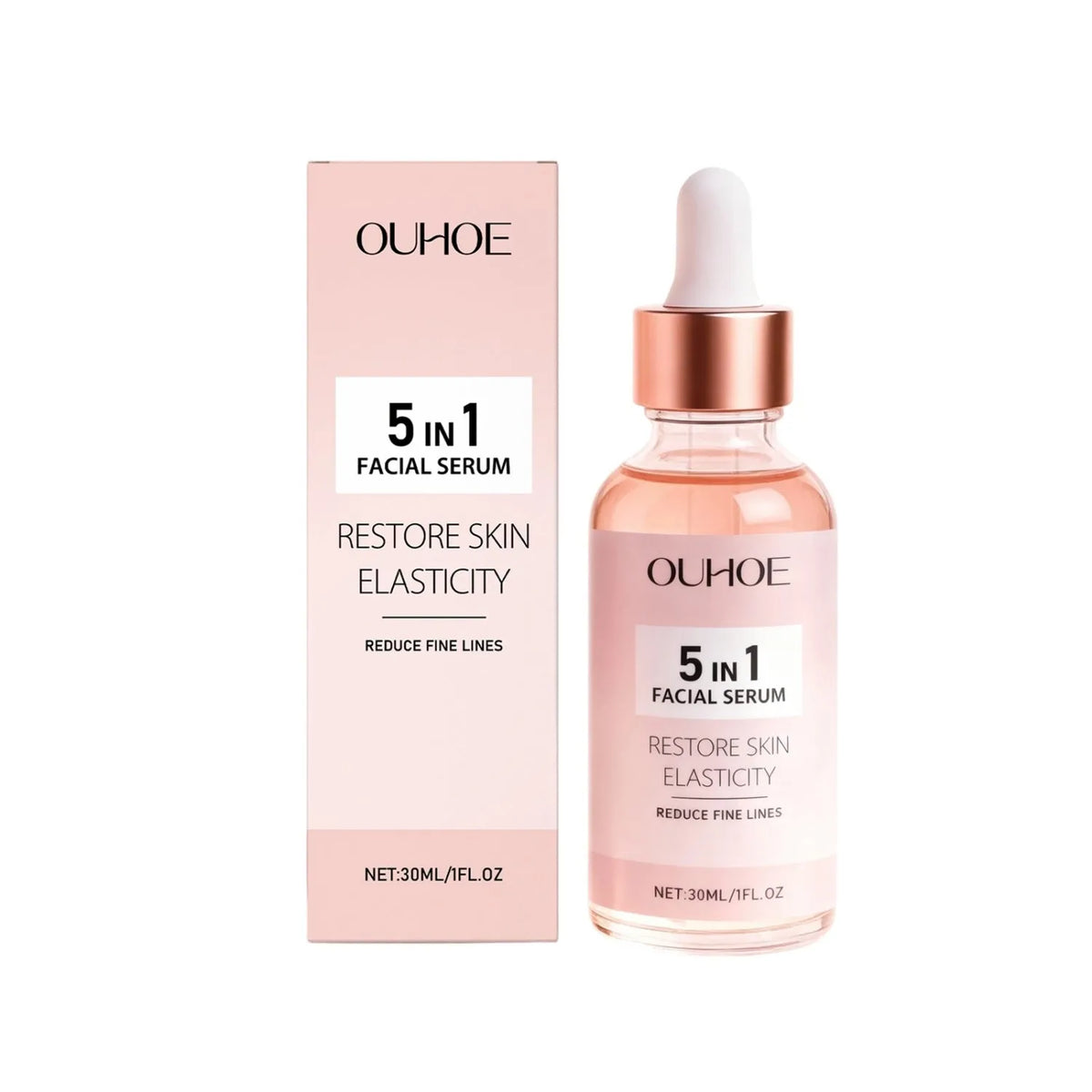30ml facial care liquid bottle with hyaluronic acid, nicotinamide, vitamin C, vitamin E and collagen