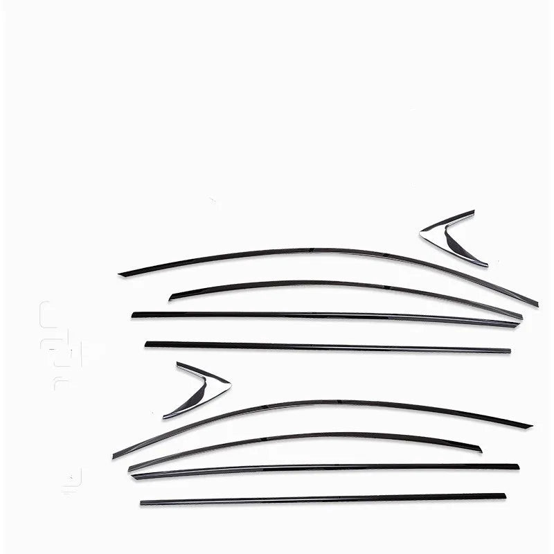 Black titanium stainless steel window trim strip set for interior window moulding