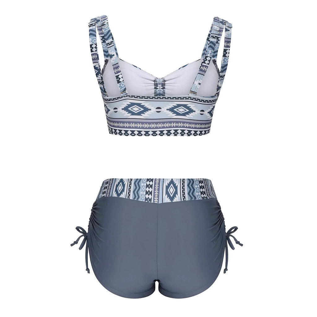 Women's bikini split swimsuit without steel belts or chest pads in picture colour