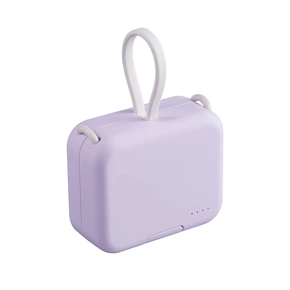 Multi-function bracket mobile power supply with dual cables and phone stand, 4000mAh, in green