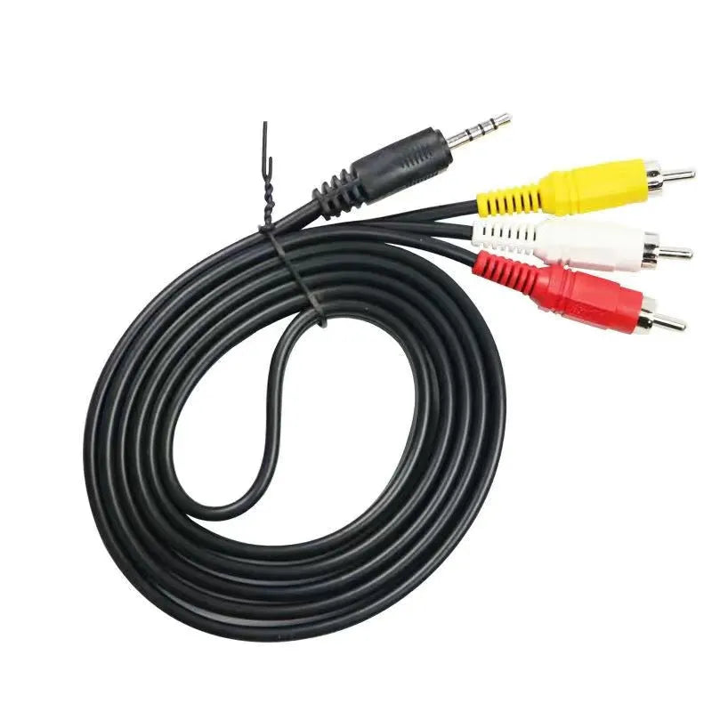 Lotus head audio video cable for TV set-top box to speaker connection, multiple lengths available