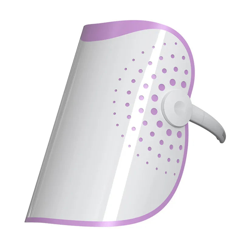 White and purple IPL photon beauty mask device for home facial light therapy.