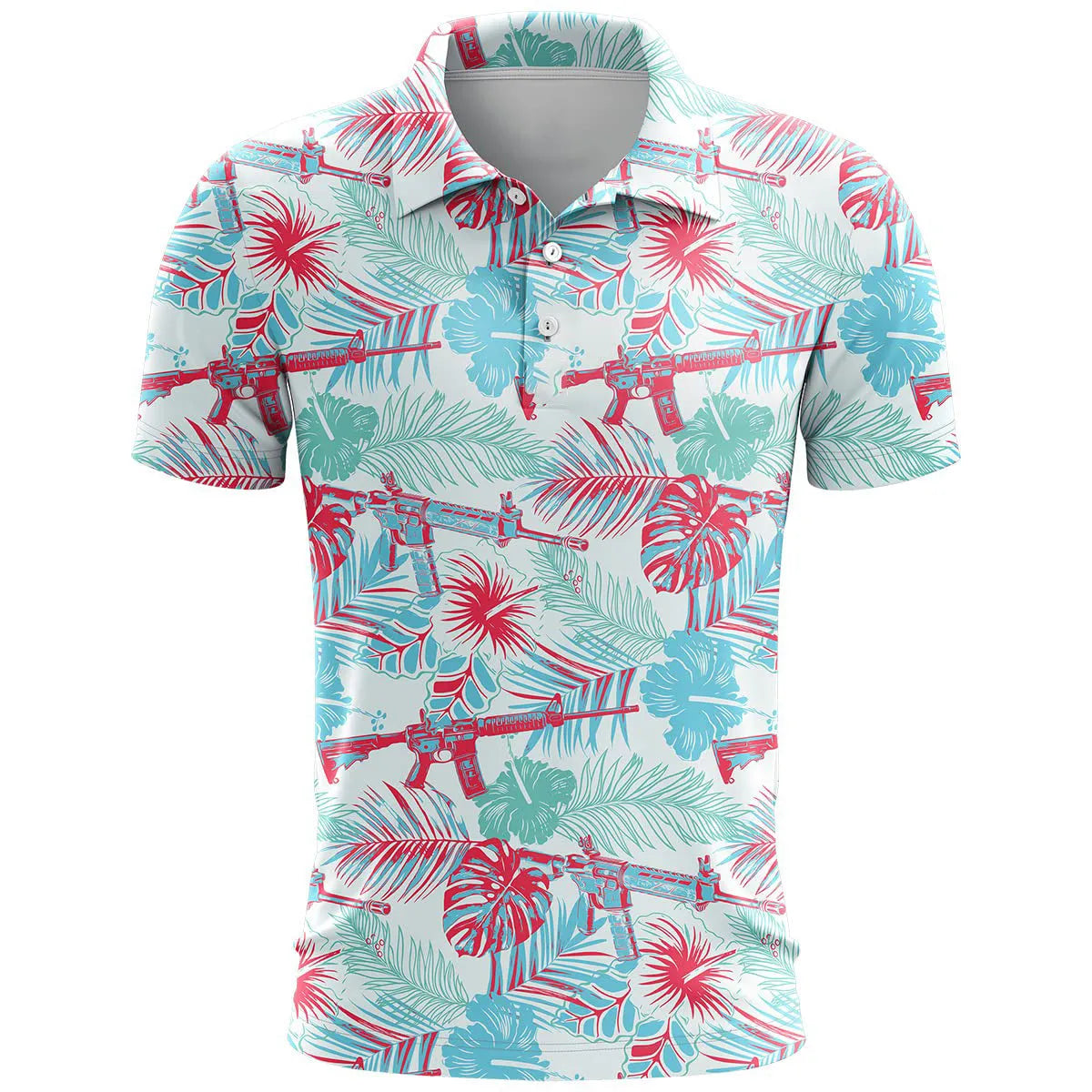 Loose-fit short-sleeve sportswear top with a 3D printed colour pattern in bird's eye cloth fabric.