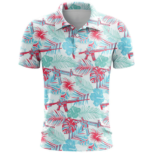 Loose-fit short-sleeve sportswear top with a 3D printed colour pattern in bird's eye cloth fabric.