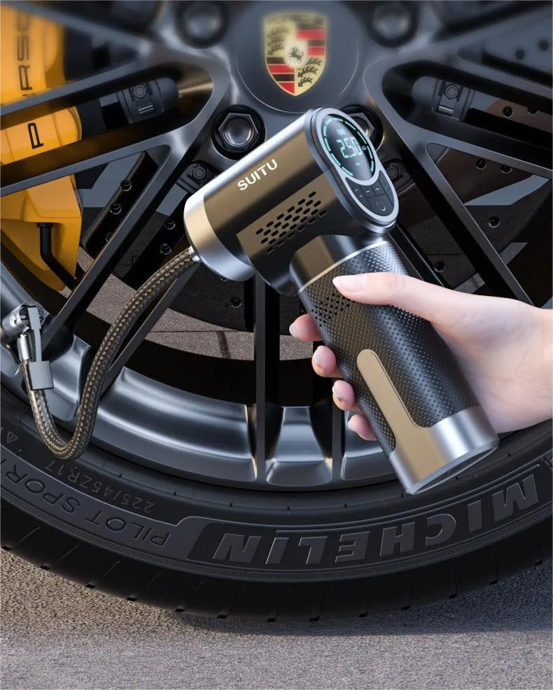 ST-5518 wireless portable air pump with automatic inflation for car tyres
