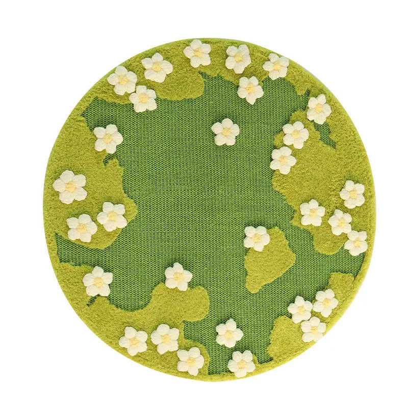 Flower sisal mat cat scratching pad 80cm diameter non-chip wear-resistant pet carpet