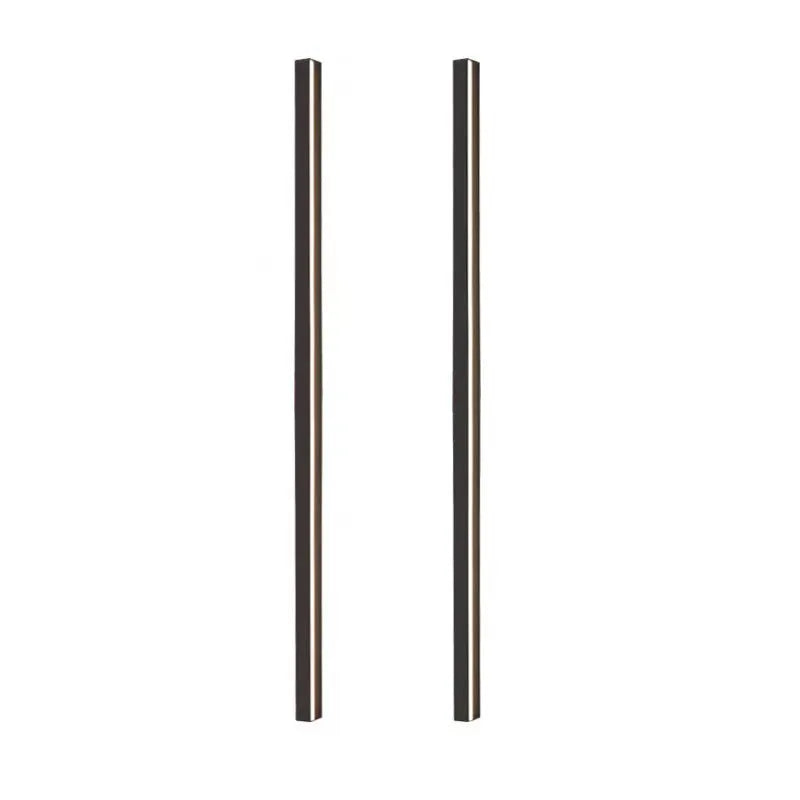 Black 80cm long aluminium LED strip wall lamp mounted on a wall with touch control for colour changing.
