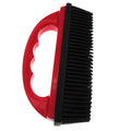 Red pet grooming and carpet cleaning brush measuring 160mm by 85mm for hair removal