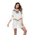 Crocheted ethnic style sun protection clothing in polyester fabric for beach activities